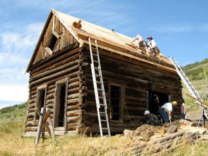 diamond window cabin historic preservation project routt county